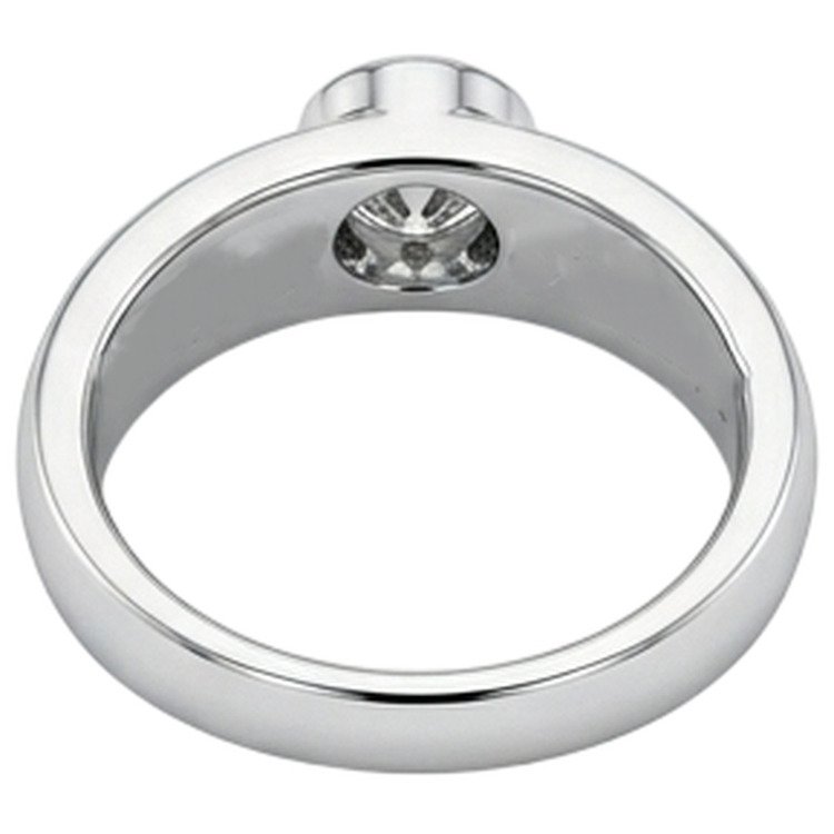 Bague De Fiançailles Réel Diamants Naturels Extraits des Mines ( et non cultivés en laboratoire ) 2 Carats Bande Hommes Or Blanc 14K