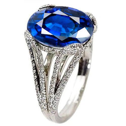 Bague De Fiançailles Saphir 6 Carats Pour Femme