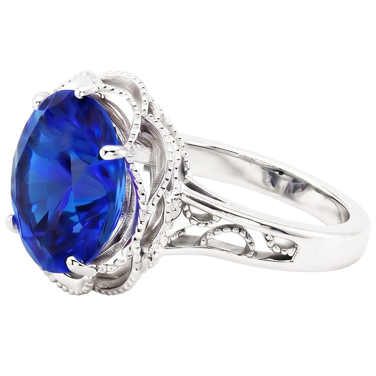 Bague De Fiançailles Saphir Millegrain 8 Carats