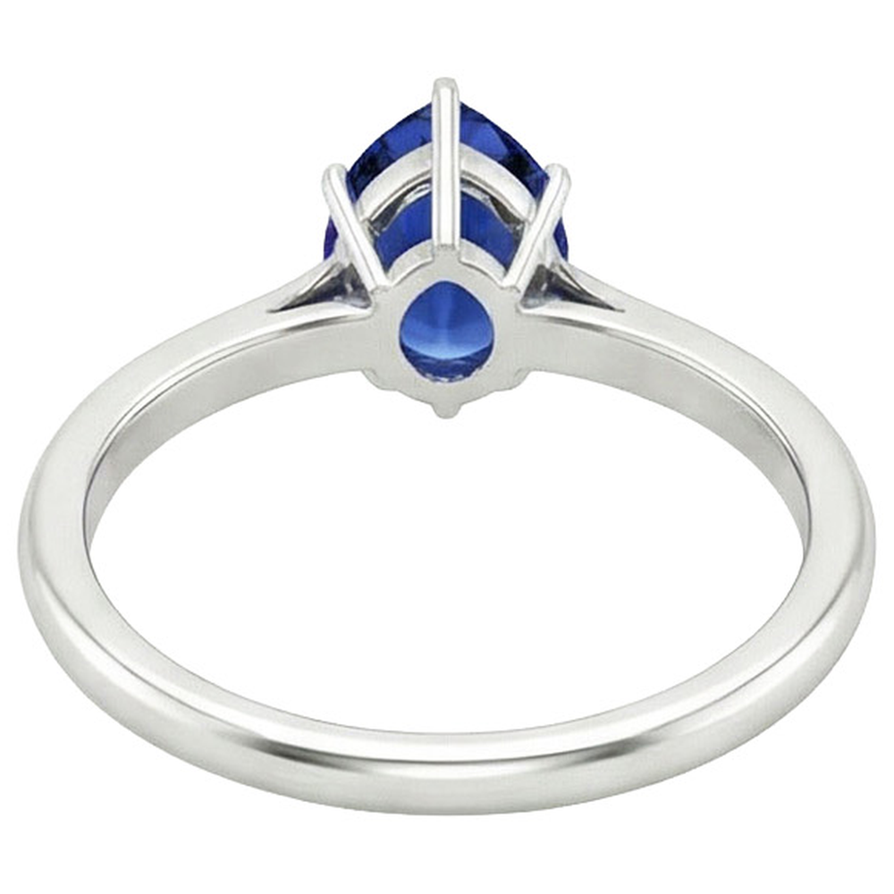 naturel oval saphir 4carats bague angle de côté