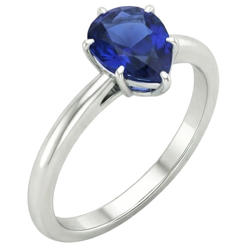 naturel oval saphir 4carats bague détail rapproché