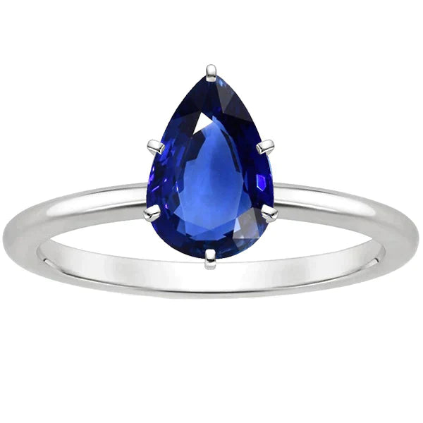 Bague De Fiançailles Saphir Ovale 4 Carats Pour Femme