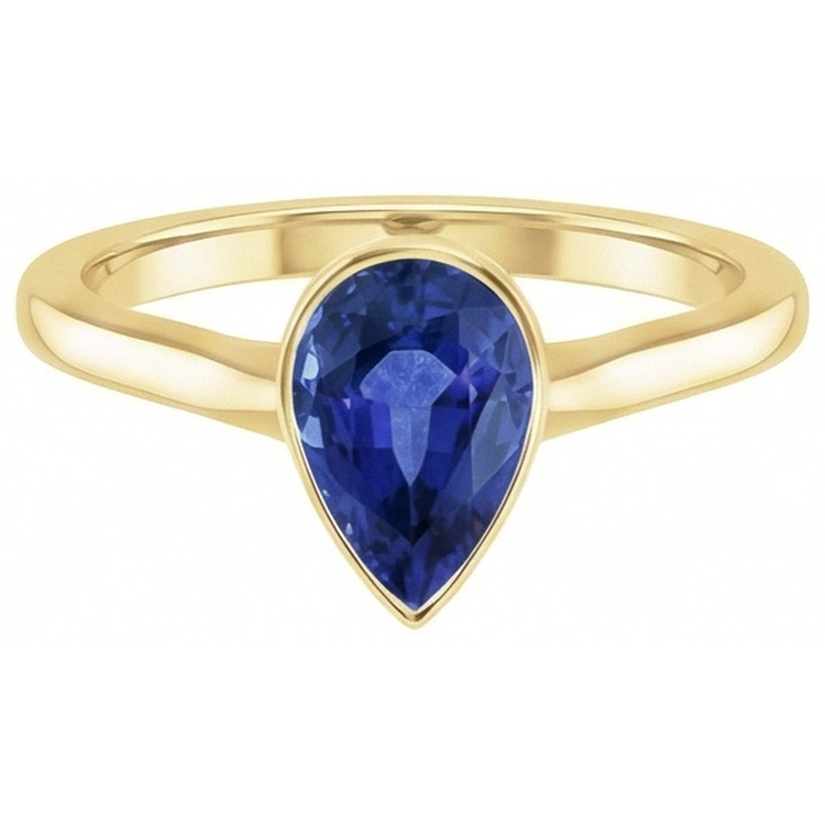 Bague De Fiançailles Saphir Serti Clos 3 Carats
