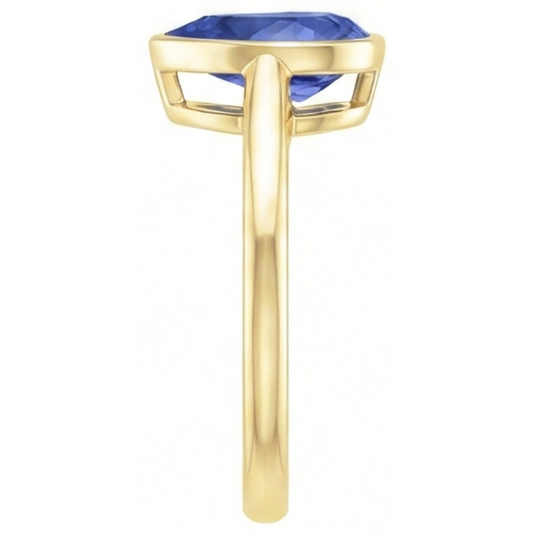Bague De Fiançailles Saphir Serti Clos 3 Carats