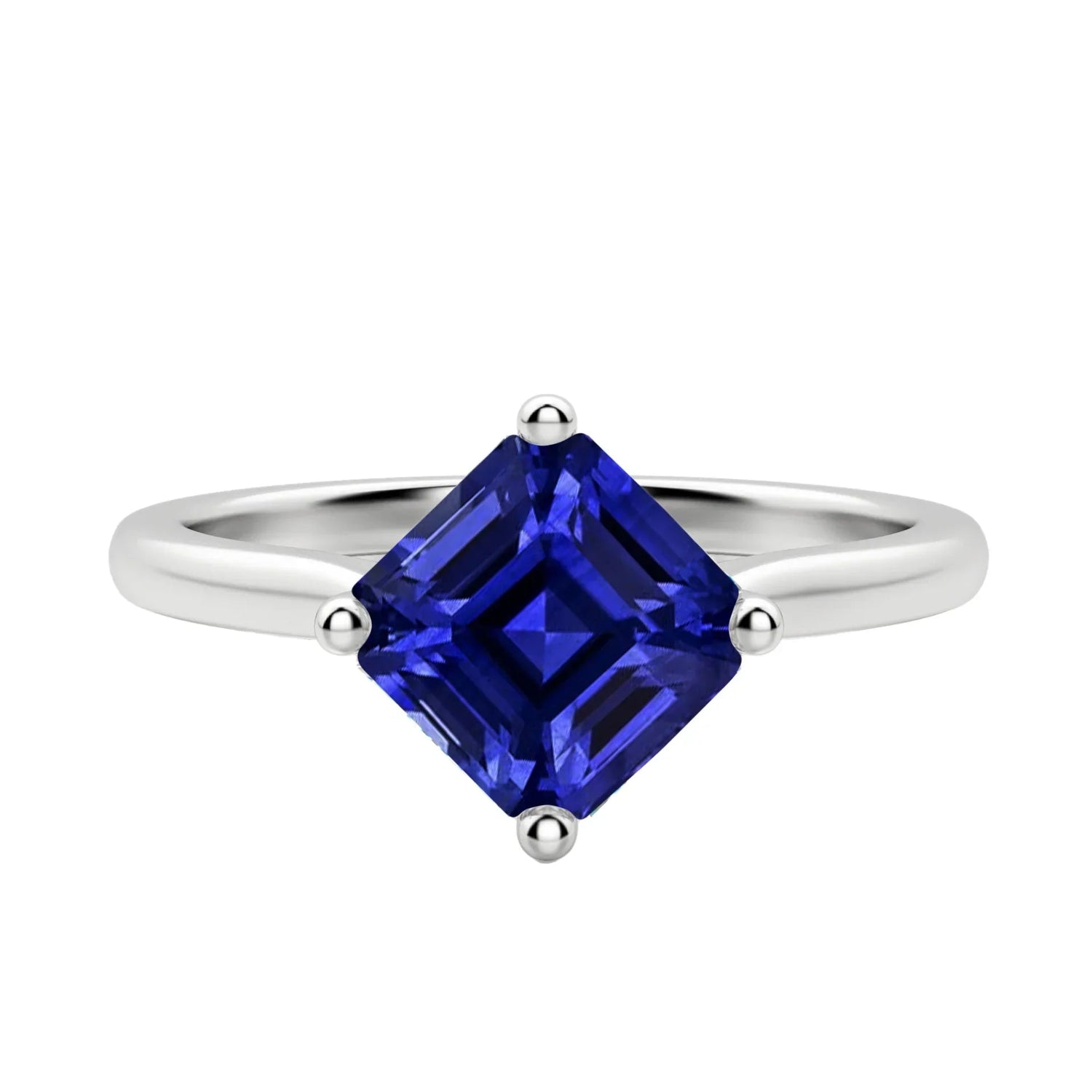 Bague De Fiançailles Saphir Taille Asscher 2 Carats