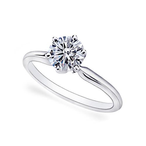 Bague De Fiançailles Solitaire Naturel Diamant 1 Carat Pour Femme