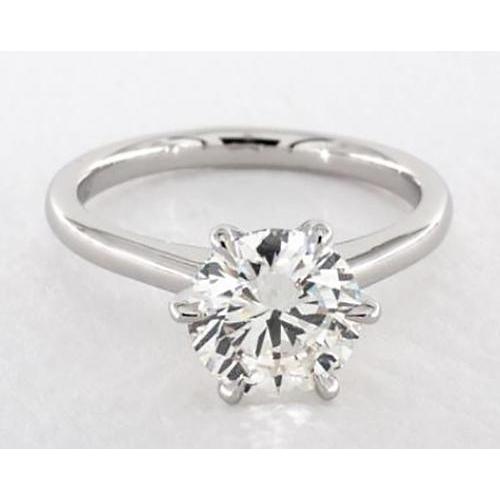 Bague De Fiançailles Solitaire Naturel Diamant 2 Carats