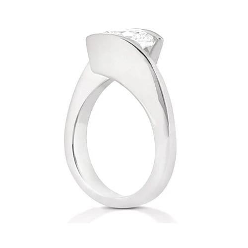 Bague De Fiançailles Solitaire Naturel Diamant 2.50 Carats En Or
