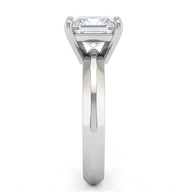 Bague De Fiançailles Solitaire Naturel Diamant Naturels Extraits des Mines ( et non cultivés en laboratoire ) 0.75 Ct. Bijoux Or Blanc