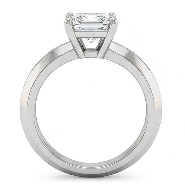 Bague De Fiançailles Solitaire Naturel Diamant Naturels Extraits des Mines ( et non cultivés en laboratoire ) 0.75 Ct. Bijoux Or Blanc