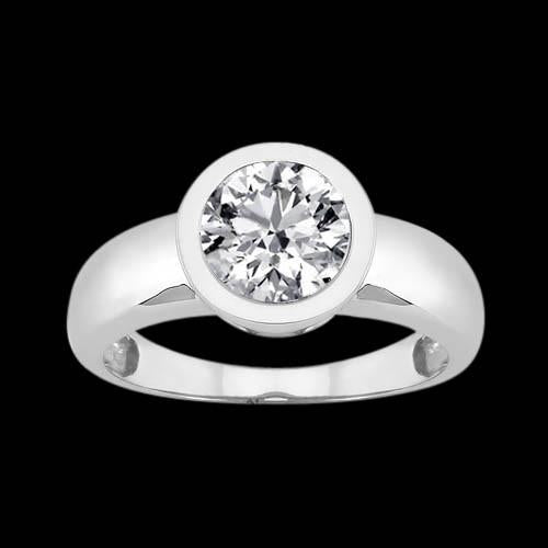 Bague De Fiançailles Solitaire Réel Diamant 2 Carats