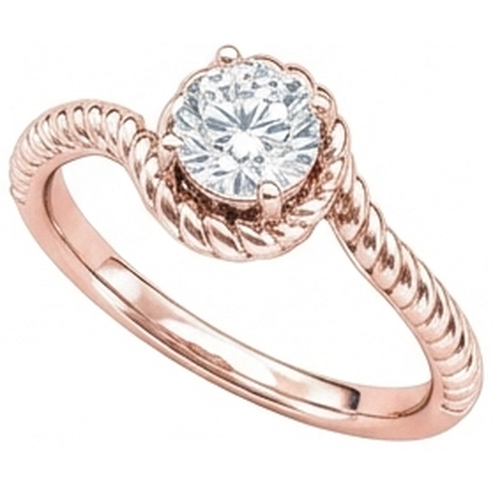 naturel round diamant 1.75carats bague angle de côté