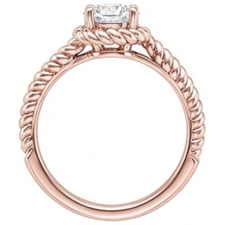 naturel round diamant 1.75carats bague vue de profil