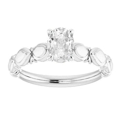 Bague De Fiançailles Solitaire Réel Diamant Ovale Vieux Mineur Pour Femme 3 Carats