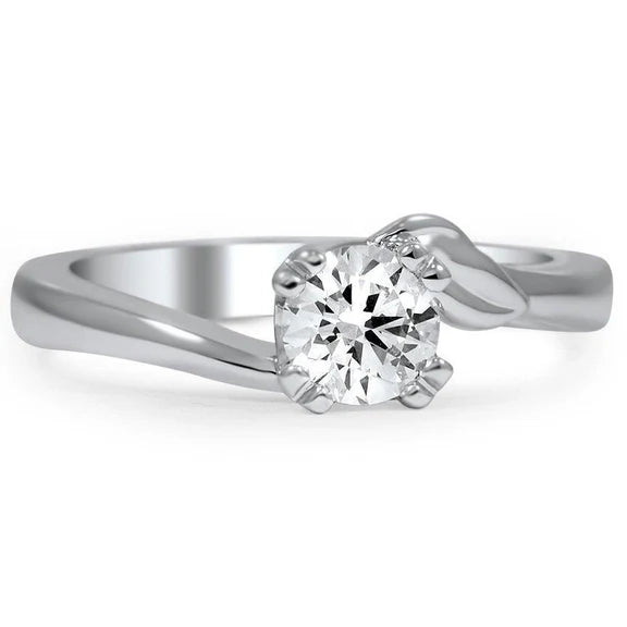 Bague De Fiançailles Solitaire Réel Diamant Rond Etincelant De 1.01 Carat