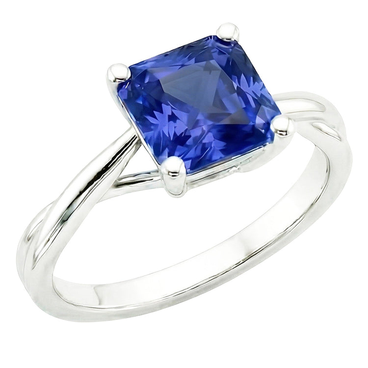 Bague De Fiançailles Solitaire Saphir 3 Carats