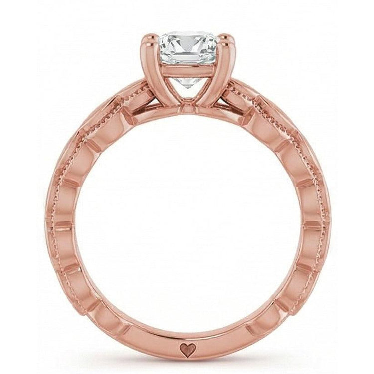 Bague De Fiançailles Solitaire Taille Ancienne Coussin Véritable Diamant 2.50 Carats