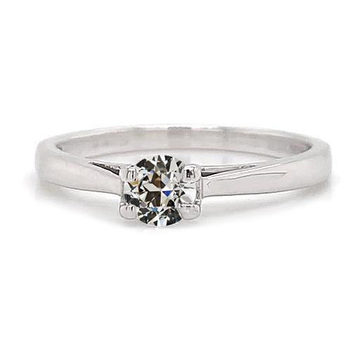 Bague De Fiançailles Solitaire Vieux Mineur Naturel Diamant Tige Conique 1 Carat