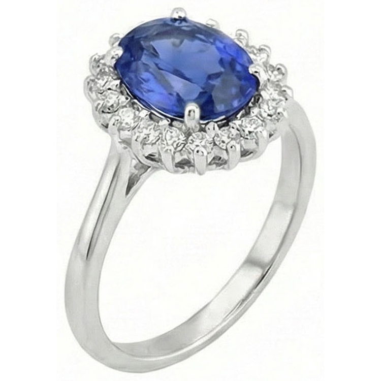 Bague De Fiançailles Style Fleur Saphir 8 Carats