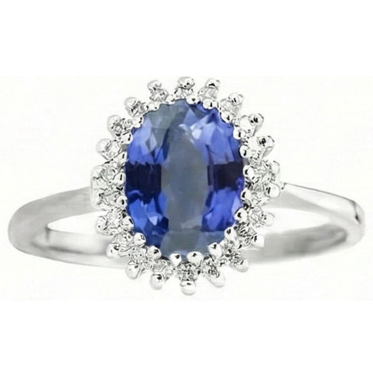 Bague De Fiançailles Style Fleur Saphir 8 Carats