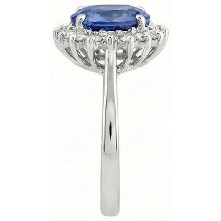 Bague De Fiançailles Style Fleur Saphir 8 Carats