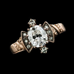 Bague De Fiançailles Taille Ancienne Coussin Réel Diamant Style Antique 4.25 Carats