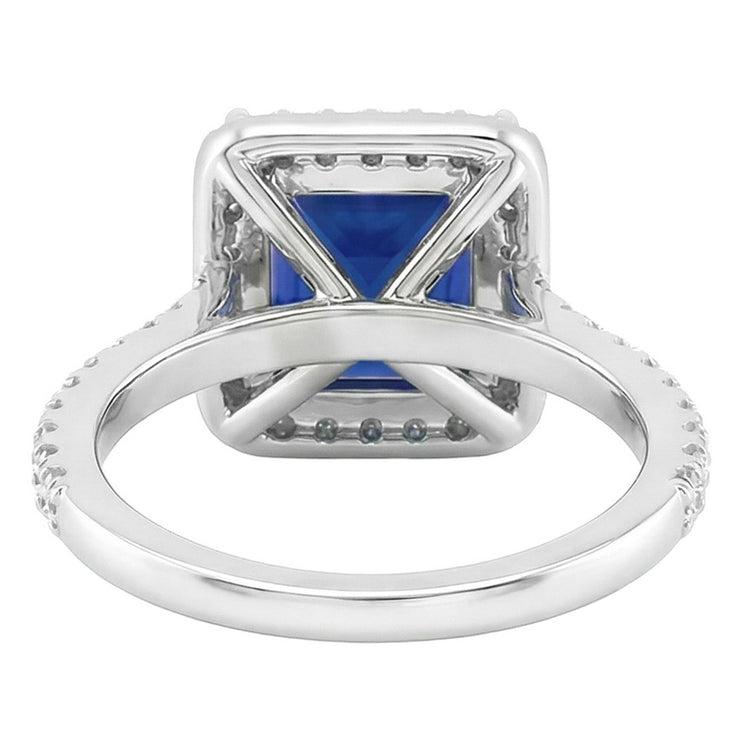 Bague De Fiançailles Taille Princesse Saphir Naturel