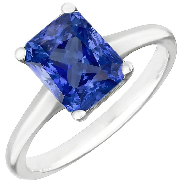 Bague De Fiançailles Taille Radieuse Saphir 3 Carats