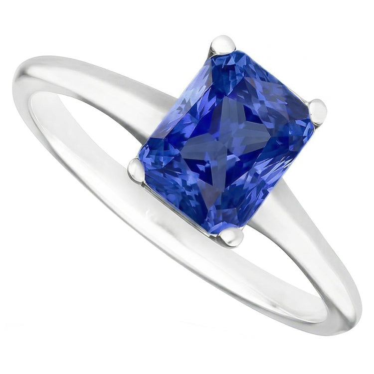Bague De Fiançailles Taille Radieuse Saphir 3 Carats