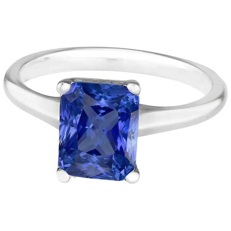 Bague De Fiançailles Taille Radieuse Saphir 3 Carats
