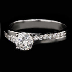 Bague De Fiançailles Véritable Diamant 1.50 Ct