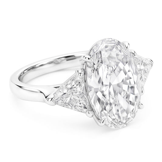 Bague De Fiançailles Véritable Diamant 3 Pierres 8 Carats