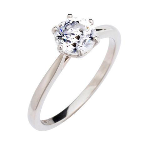Bague De Fiançailles Véritable Diamant Classique Pour Femme