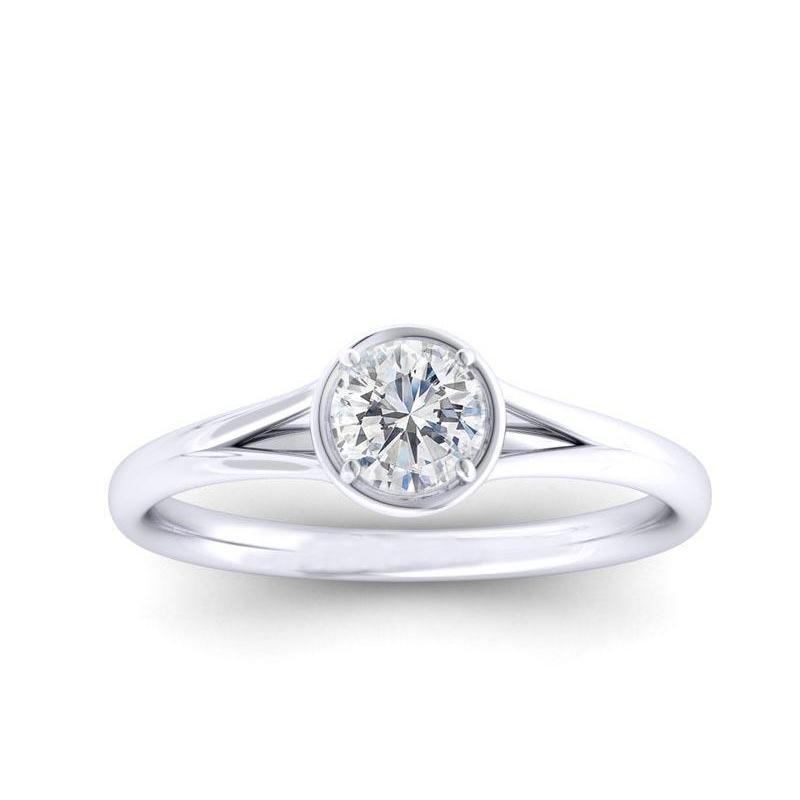 Bague De Fiançailles Véritable Diamant Solitaire Etincelant 1 Carat