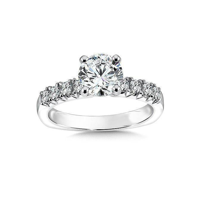 Bague De Fiançailles Véritable Diamants Ronds Etincelants 2.80 Carats