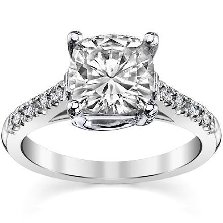 Bague De Mariage 3 Ct En Coussin Et Réel Diamants Ronds
