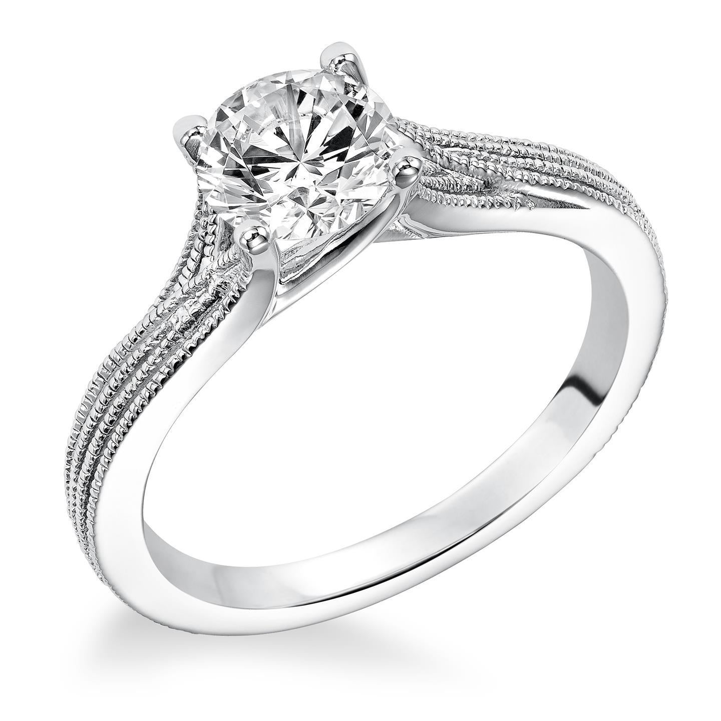 Bague De Mariage Naturel Diamant Solitaire Etincelant De 2.35 Carats En Or Blanc 14 Carats