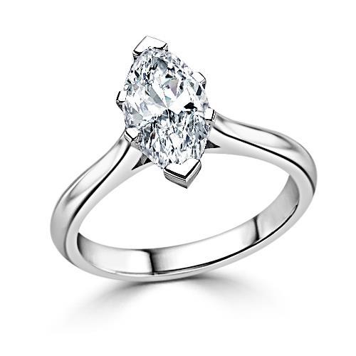 Bague De Mariage Naturel Diamant Solitaire Marquise 1.50 Carat