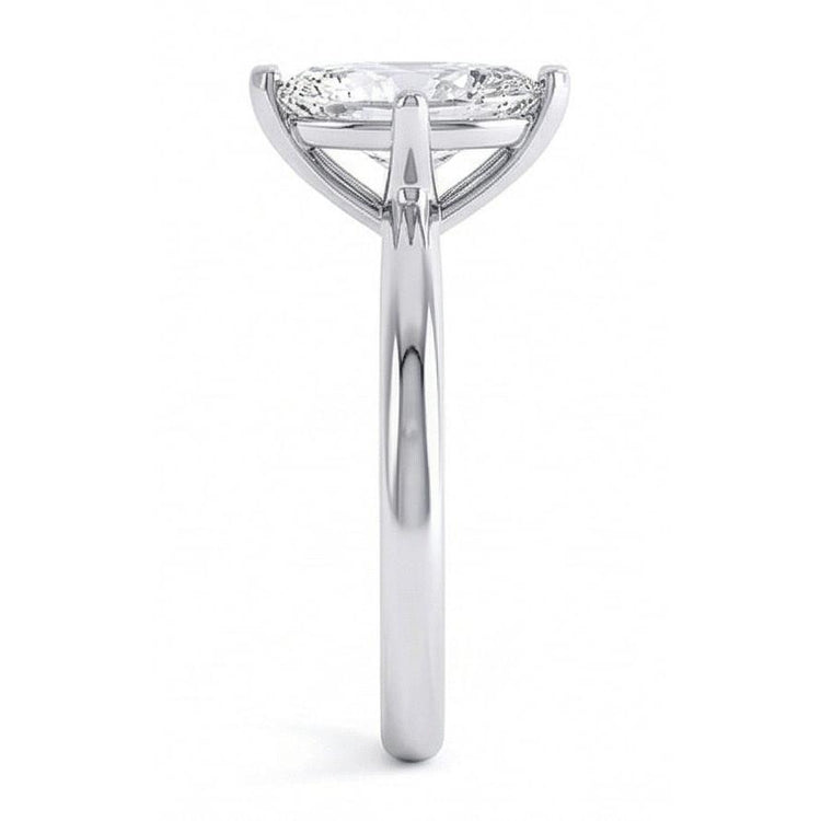 Bague De Mariage Naturel Diamant Solitaire Taille Marquise 1.50 Ct En Or Blanc