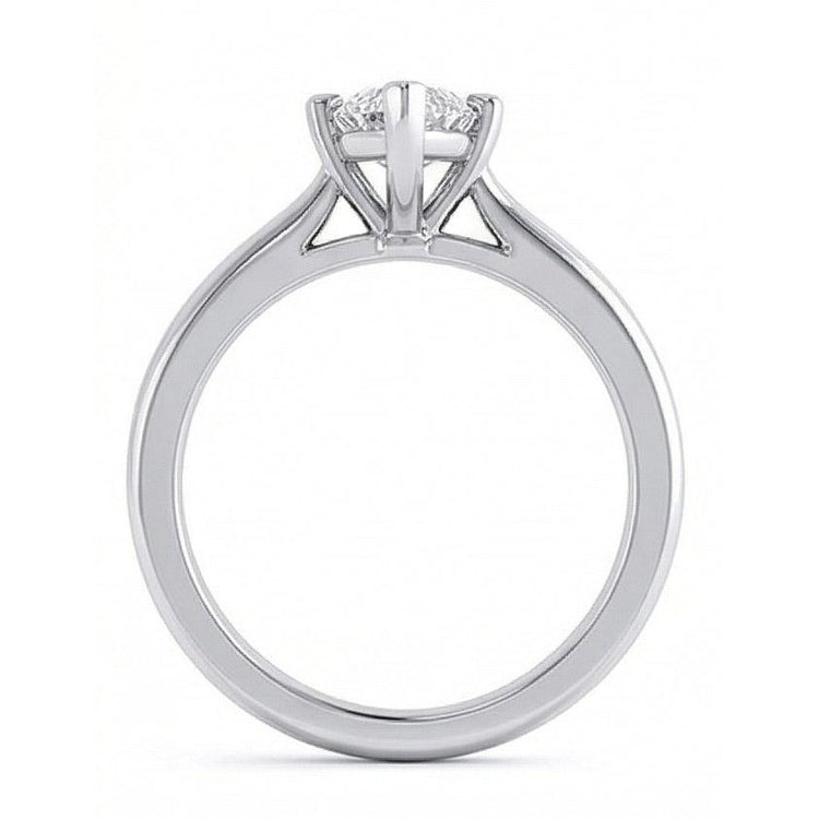 Bague De Mariage Naturel Diamant Solitaire Taille Marquise 1.50 Ct En Or Blanc