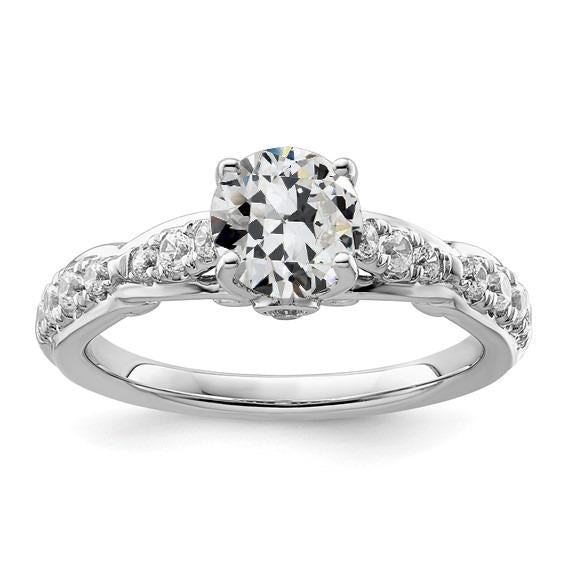Bague De Mariage Pour Femme Naturel Diamant Taille Ancienne 3 Carats Sertie De Griffes