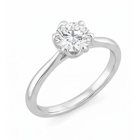 Bague De Mariage Réel Diamant Naturels Extraits des Mines ( et non cultivés en laboratoire ) Rond Etincelant Solitaire De 1.70 Ct En Or Blanc