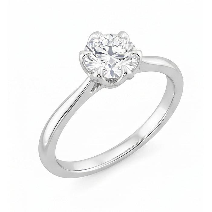 Bague De Mariage Réel Diamant Naturels Extraits des Mines ( et non cultivés en laboratoire ) Rond Etincelant Solitaire De 1.70 Ct En Or Blanc