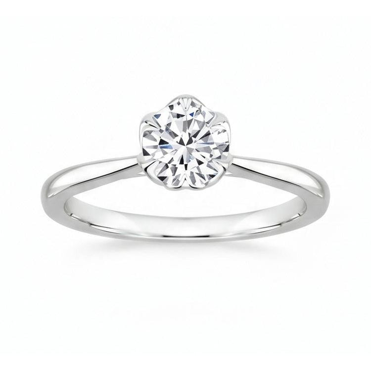 Bague De Mariage Réel Diamant Naturels Extraits des Mines ( et non cultivés en laboratoire ) Rond Etincelant Solitaire De 1.70 Ct En Or Blanc