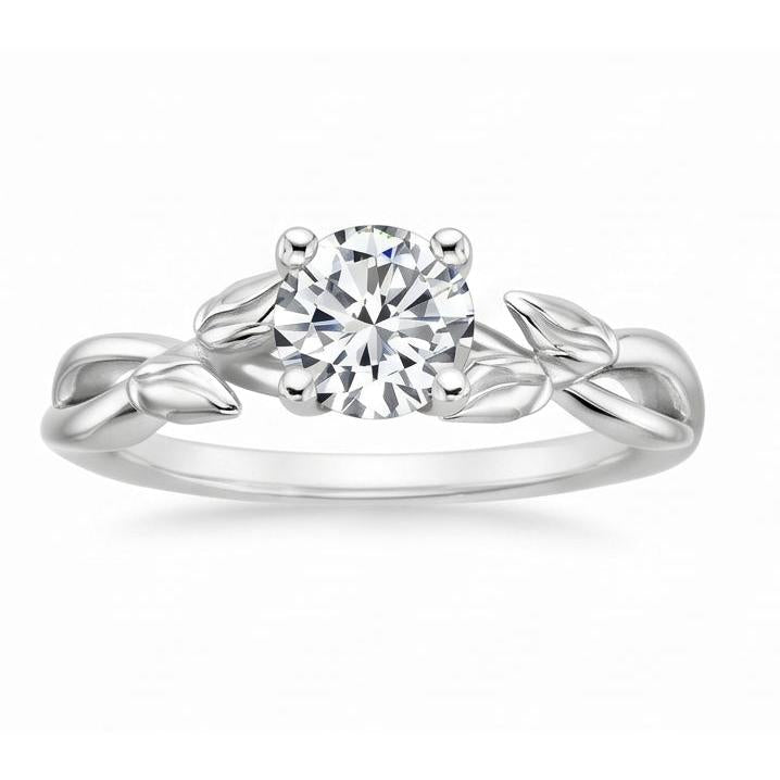 naturel round diamant 2.50carats bague angle de côté