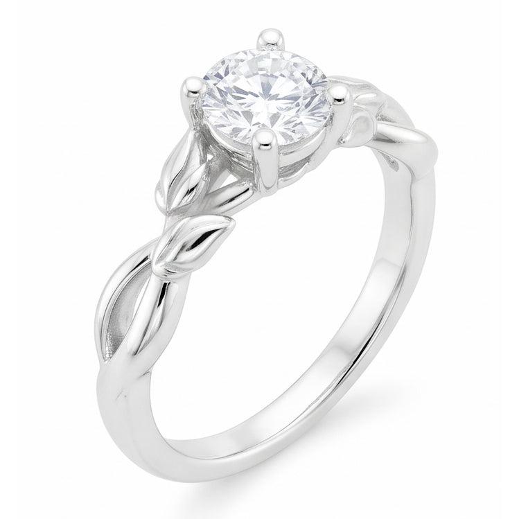 naturel round diamant 2.50carats bague détail rapproché