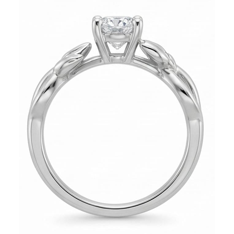 naturel round diamant 2.50carats bague vue de profil
