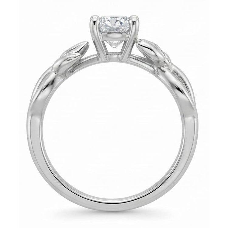 naturel round diamant 2.50carats bague vue de profil