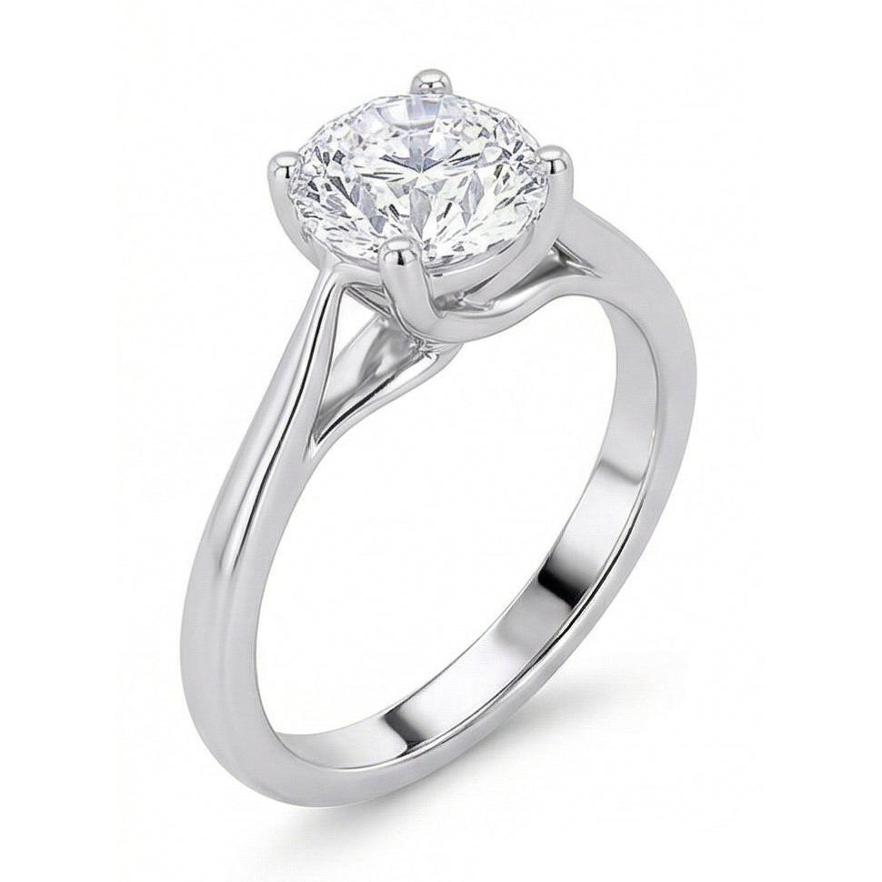 naturel diamant 2carats bague sur blanc