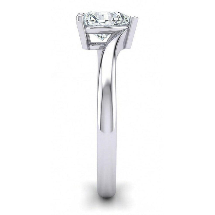 Bague De Mariage Véritable Diamant Solitaire En Forme De Cœur Etincelant De 1.75 Ct